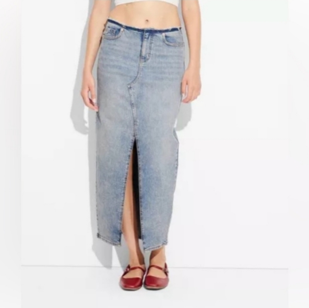 Wild Fable Maxi Denim‎ Skirt